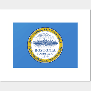 Flag of Boston Massachusetts Posters and Art